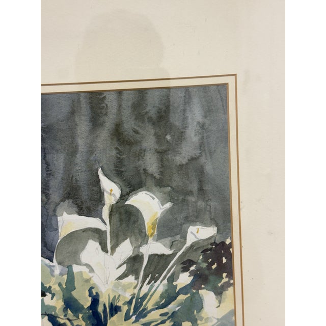 Ann Cunningham Calla Lillies Framed Watercolor, Circa 1997 For Sale In San Francisco - Image 6 of 11