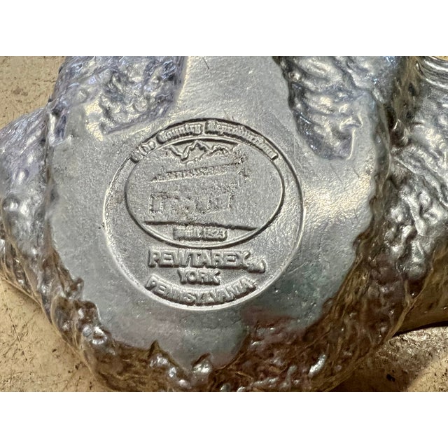 Contemporary Late 20th Century Silver Pewter Clam Bowl For Sale - Image 3 of 6