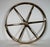 Solid brass ships wheel that has been highly polished and lacquered. Six spoke wheel with gear from a yacht. 38"Dia 60 lbs.