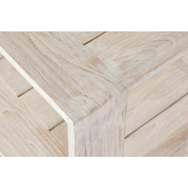 Imperial Grove Outdoor Solid Teak Wood, Natural Look End Table For Sale - Image 9 of 9