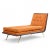 Mid-Century Modern Robsjohn Gibbings for Widdicomb Mid Century Brass and Mahogany Chaise Lounge Chair For Sale - Image 3 of 9