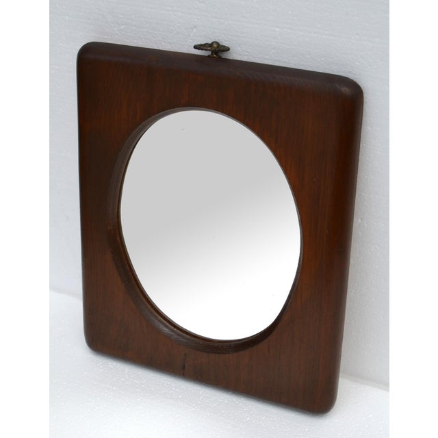 1976 Walnut Wood Belart Inc. Masterpiece Collection Hallway Wall Mirror Mid-Century Modern For Sale In Miami - Image 6 of 14