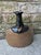 Rustic European Vintage Pottery Vase With Black Top For Sale - Image 3 of 11