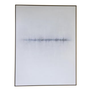 "Morning Marina" Minimalist Nautical Maritime Painting Black White Grey Art by Carrie Bergey For Sale