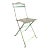 Set of Four French Polished Steel Folding Chairs For Sale