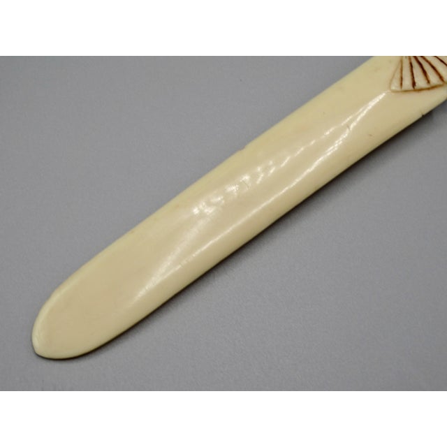 Antique White Antique Carved Page Turner Paper Knife Letter Opener For Sale - Image 8 of 9
