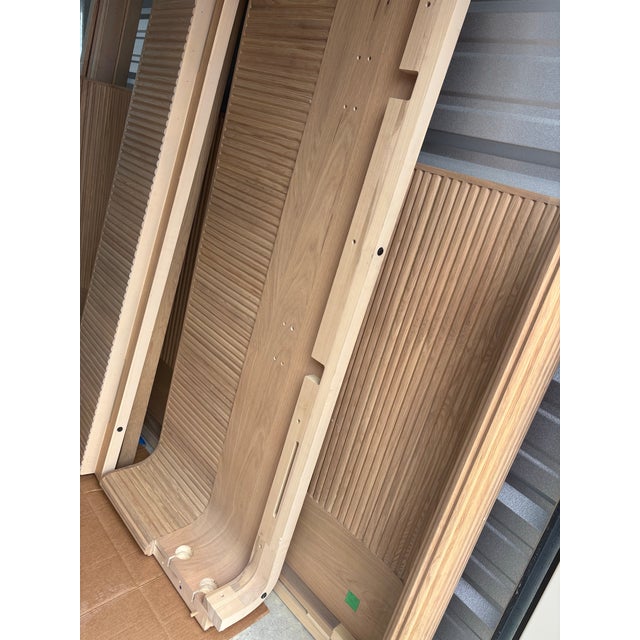 2020s Rh (Restoration Hardware) Byron Shelter Bed With Footboard – King – Light Oak Finish - Staging Piece For Sale - Image 5 of 8