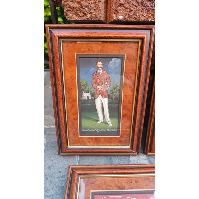 Wooden Triptych Golf-Themed Images, England, 1980s, Set of 3 For Sale - Image 4 of 8