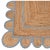 Light Blue Scallop Jute Hand Made Rug - 2'x4' For Sale - Image 6 of 9