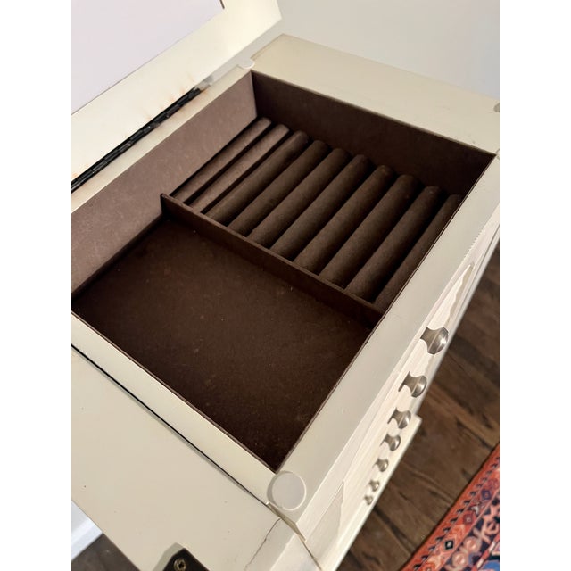 Standing Jewelry Armoire With Side Doors, 6 Drawers & Top Storage. By Nathan For Sale - Image 10 of 10