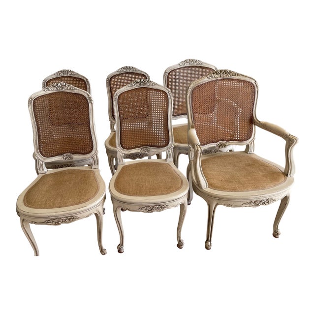 Early 19th Century French Country Cane Dining Chairs For Sale