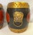 Gold Mid Century Asian Bent Wood Drum Storage Stools With Polychrome Decorations- a Pair For Sale - Image 8 of 12