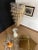 Italian Murano Glass Spiral Chandelier, 83 Amber and Crystal Petals For Sale - Image 9 of 10