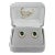 Emerald Stud Earrings W Earth Mined Diamonds in Solid 14k Yellow Gold Oval - 2 Pieces For Sale