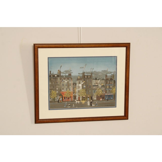 Michel Delacroix 'L'Homme Sandwich' Framed Colored Lithograph For Sale - Image 4 of 12