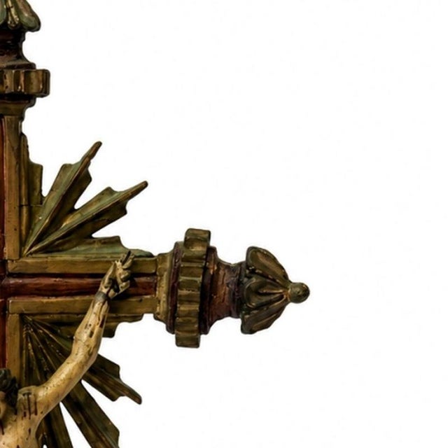 Portuguese Sacred Art Crucifix, 19th Century For Sale - Image 4 of 6
