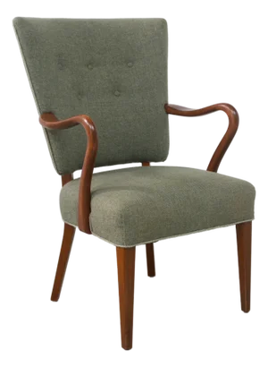 Danish Green Armchair by Alfred Christensen for Slagelse Møbelværk, 1940s