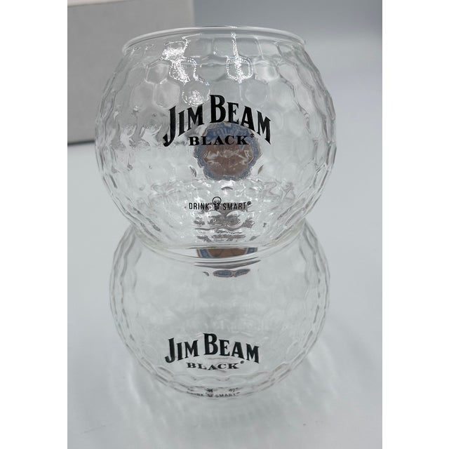 Contemporary 2016 Pga Jim Beam Golf Ball Shaped Old Fashioned Whiskey Glass - 2pc For Sale - Image 3 of 6