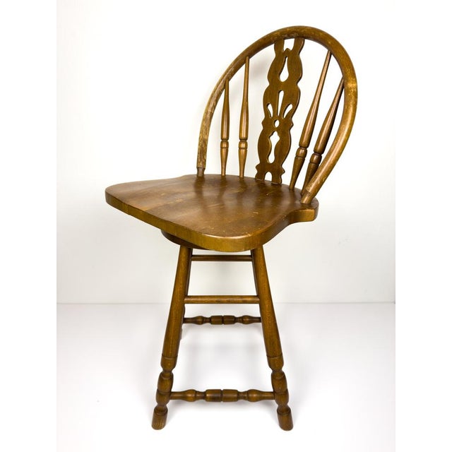 Vintage Wooden Bar Chair, 1992 For Sale - Image 6 of 13