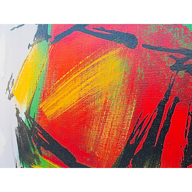 Vintage Abstract Mid Century Modern Lee Reynolds Insp Oil Butterfly Painting Framed For Sale In Tampa - Image 6 of 13