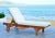 Newport Chaise Lounge Chair with Side Table, Natural/Beige Cushion For Sale - Image 9 of 11