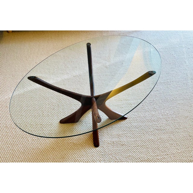Mid-Century Danish Oval Glass Coffee Table by Illum Wikkelsø, 1960s For Sale - Image 14 of 17