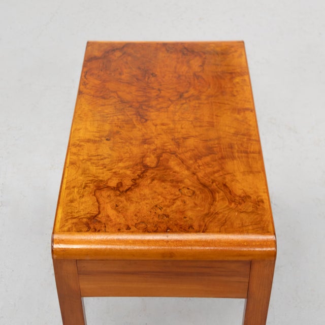 Brown Art Deco Italian Burl Wood Desk, 1930s For Sale - Image 8 of 16