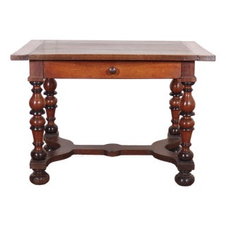 Italian Walnut Side Table For Sale