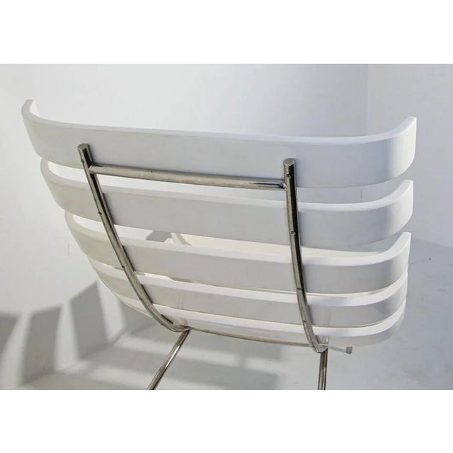 Early 21st Century Costela Style Lounge White Chair After Martin Eisler Carlo Hauner For Sale - Image 11 of 13