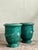 Vintage Boho Anduze Versailles Glazed Ceramic Planters - A Pair For Sale - Image 4 of 9