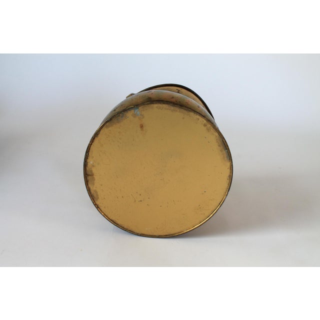 Metal English Brass Fireplace Coal Scuttle Bucket For Sale - Image 7 of 9