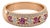 18k Rose Gold Ring With Pink Sapphires, Size 6.5 For Sale
