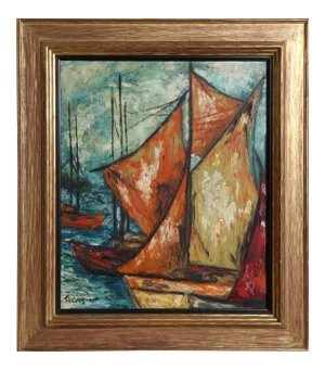Thoms, Sailing Ships, Oil on Board
