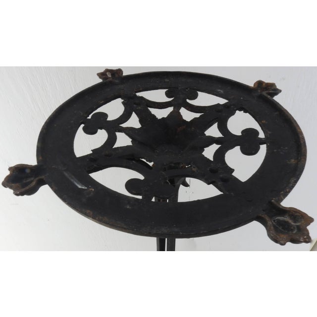 Late 19th Century Victorian Wrought Iron Plant Stand With Rings For Sale - Image 10 of 11