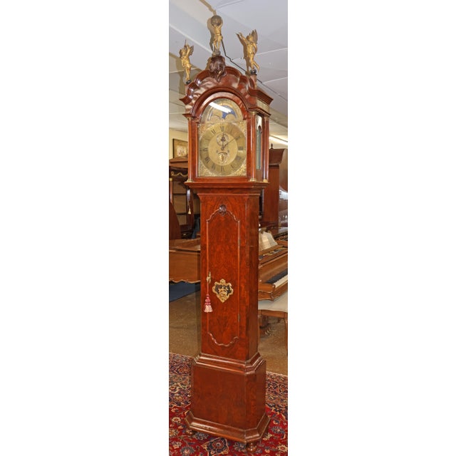 Klaas Troost 18th Century Dutch Burl Walnut Tall Case Grandfather Clock Dimensions : 22" Wide X 12" Deep X 103" Tall This...