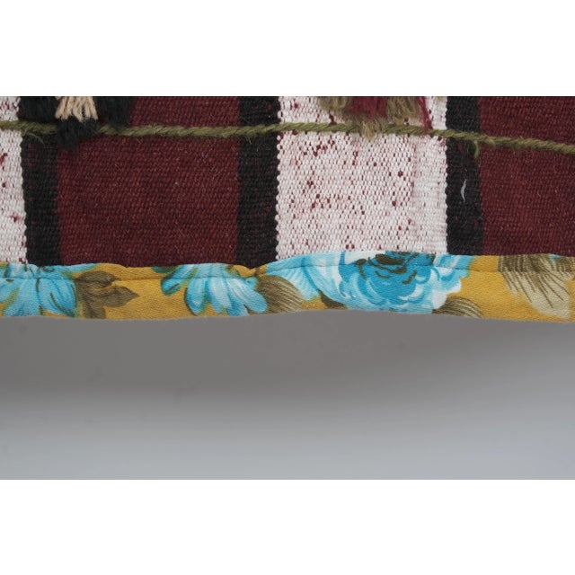 Vintage Turkish Shaggy Tulu Kilim Rug 5'6''x7'1'' For Sale - Image 11 of 13