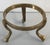 Nice vintage brass stand with hoof feet for showcasing a sphere or vase. I have three available.