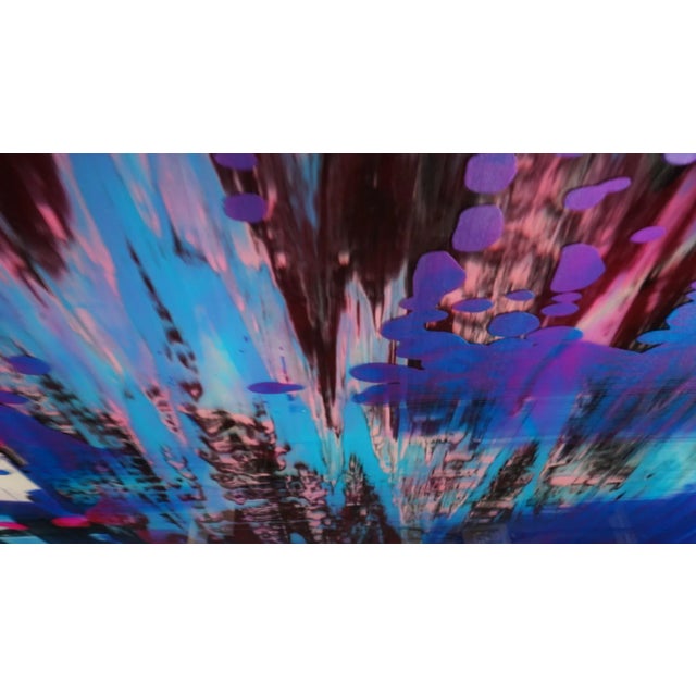 Contemporary Abstract Acrylics, Resin, Phosphorescence, on Wooden Board Paiting "Eudaimonia" by Danny Giesbers For Sale - Image 4 of 11