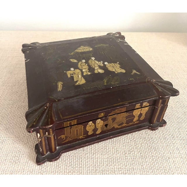 Antique 19th Century Chinese Wood Hand Carved Box For Sale - Image 12 of 12