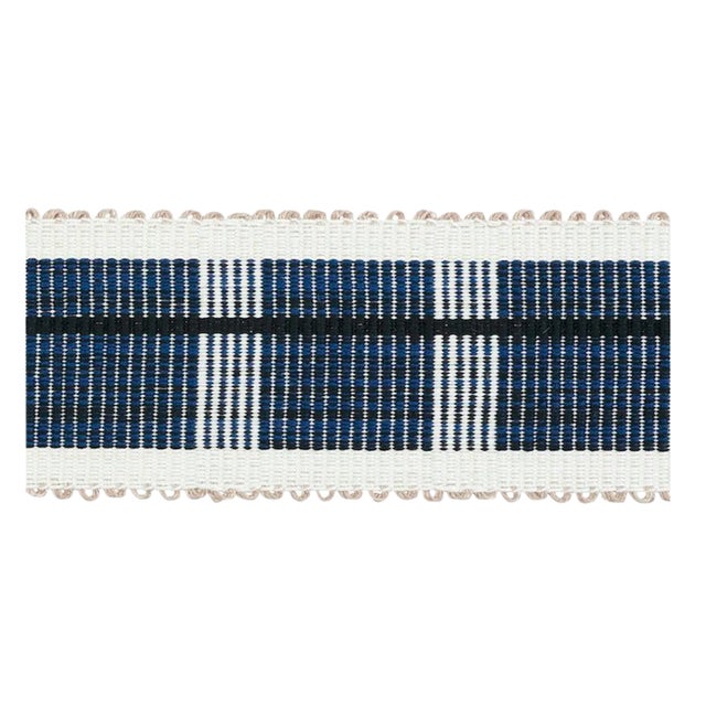 Schumacher Calcada Tape Medium in Midnight For Sale