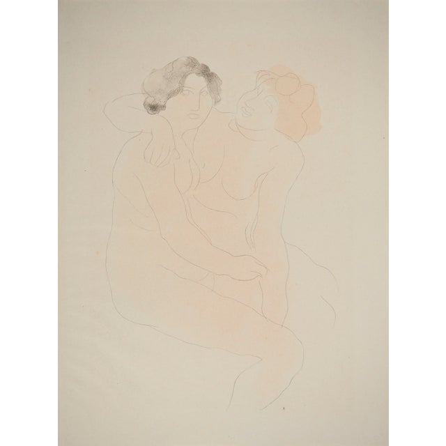 Auguste RODIN (1840-1917)(after) The entwined models, 1920 Lithograph enhanced with stencil (Auguste Clot workshop)...