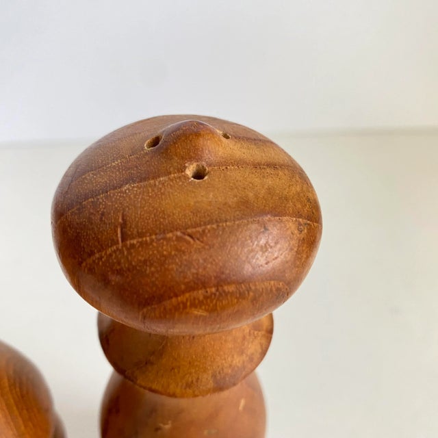 Mid Century Danish Modern Teak Salt & Pepper Shakers a Pair For Sale - Image 4 of 7