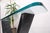 Late 20th Century V Shape Marble Base Thick Glass Top Modern Custom Design Console Table For Sale - Image 12 of 12
