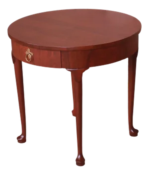 Baker Furniture Queen Anne Walnut Tea Table, Newly Refinished
