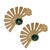 Contemporary Sterling Silver Gold Plated Jade Gemstone Cleopatra Earrings, A Pair For Sale - Image 3 of 7