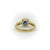 1990s 1990s Sapphire and Diamond Bezel Set 18k Gold Ring, Size 4.5 For Sale - Image 5 of 12