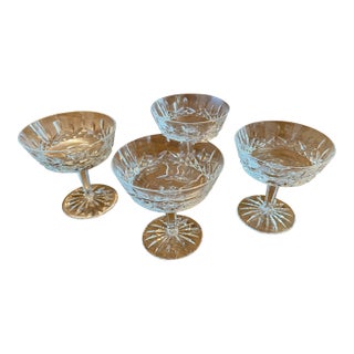 1960s Waterford Crystal / Lismore Champagne / Sherbet Coupes - Set of 4 For Sale