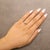 Early 21st Century 14K Rose Gold Plated Sterling Silver 1/10 Cttw Diamond Heart Motif Ring - Size 7 For Sale - Image 5 of 6