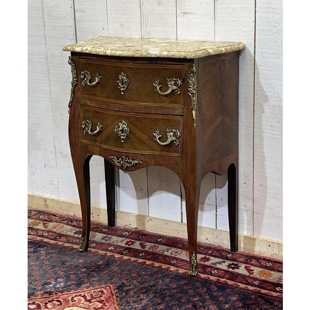 Louis XV Commode in Oak with Marble Top For Sale - Image 17 of 17