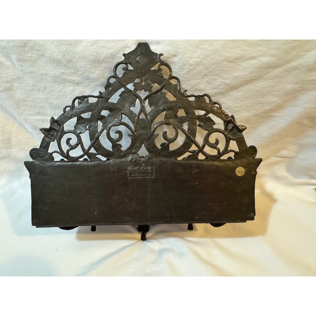 Black Late 19th Century Victorian Cast Iron f.l. Vombach Offenbach Wall Bracket For Sale - Image 8 of 8